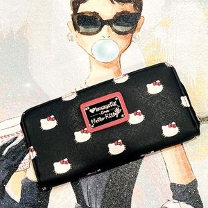 Loungefly Loves Hello Kitty Zip Accordion Wallet
